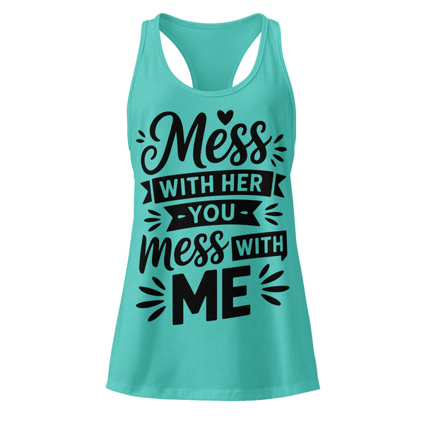 Racerback Tank Top Gift – Sisters Forever Vibes - Tahiti Blue - Tank Tops