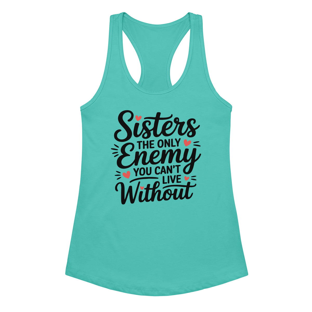 Giftomory Racerback Tank Top – For Your Built-In BFF - Tahiti Blue - Tank Tops