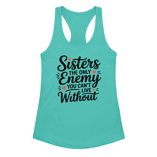 Giftomory Racerback Tank Top – For Your Built-In BFF - Tahiti Blue - Tank Tops