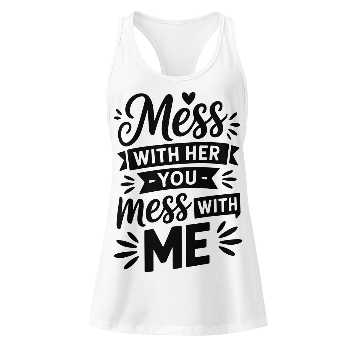 Racerback Tank Top Gift – Sisters Forever Vibes - White - Tank Tops