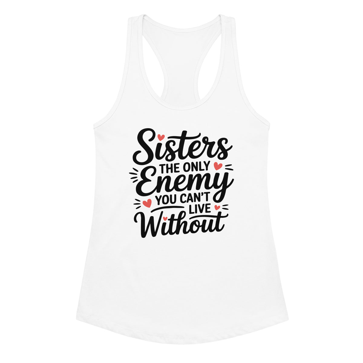 Giftomory Racerback Tank Top – For Your Built-In BFF - White - Tank Tops