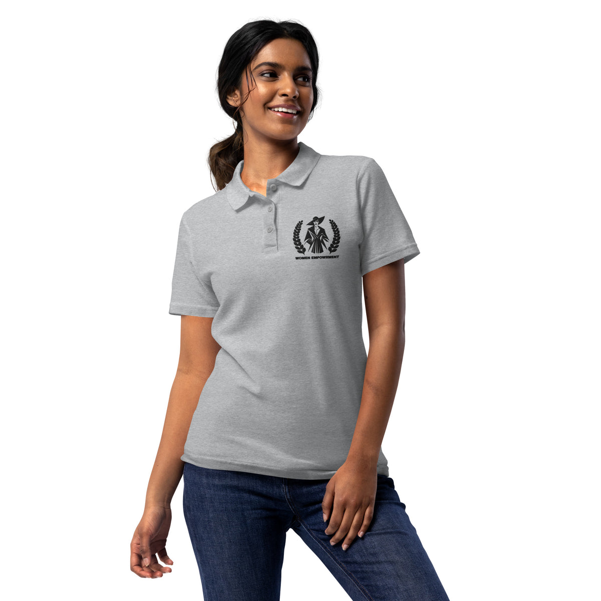 Bold and Empowered - Motivational Women's Polo Tee - - Polo Shirts