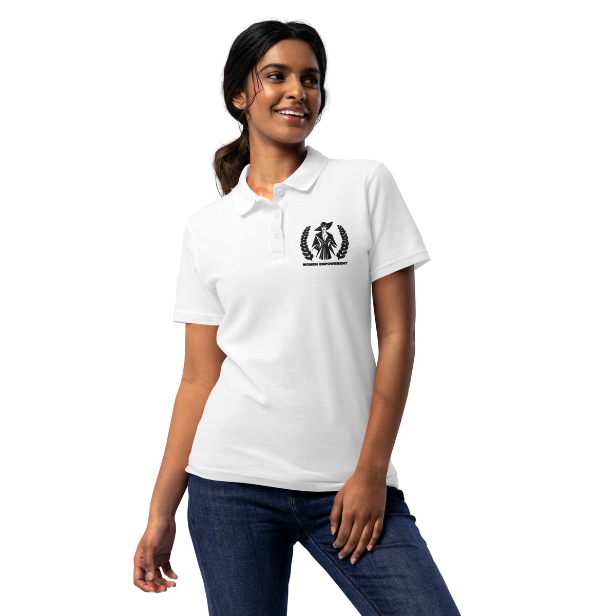 Bold and Empowered - Motivational Women's Polo Tee - - Polo Shirts