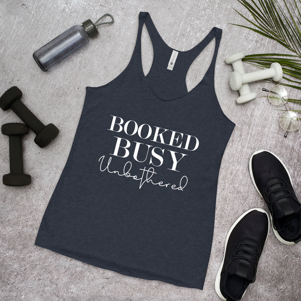 Unbothered Lifestyle Tank - Vintage Navy - Print Material