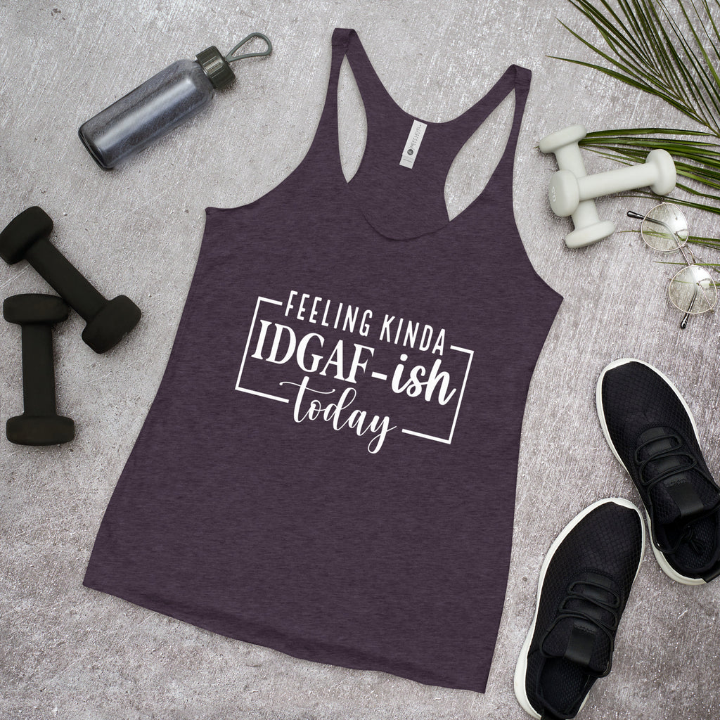 Bold and Unbothered - Embrace the IDGAF-ish Mood - Vintage Purple - Tank Tops