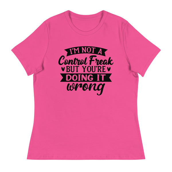 Assertive Style - Control Freak Quote Tee - - T-shirts