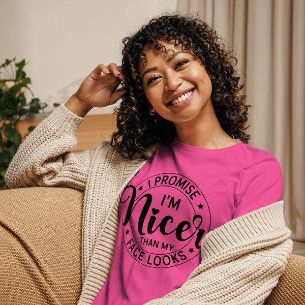 Nice Inside Out - Heavyweight Cotton Tee - Berry - T-Shirt