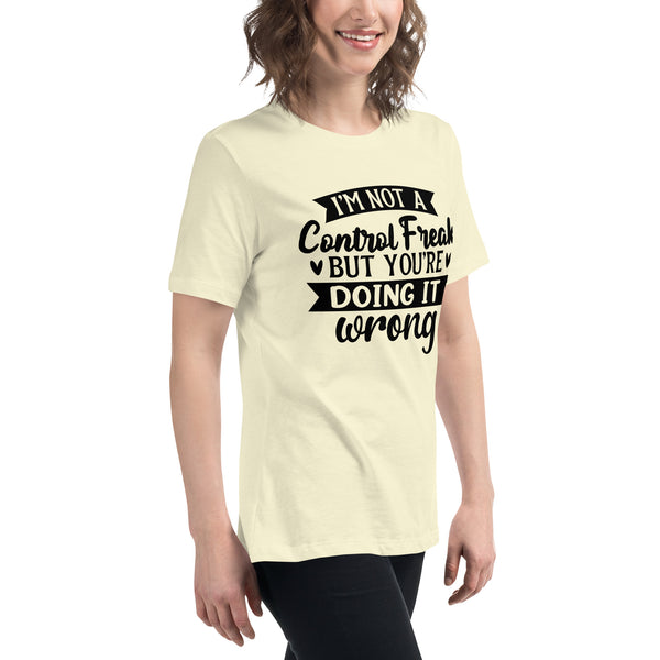 Assertive Style - Control Freak Quote Tee - - T-shirts