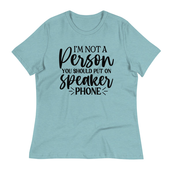 Speakerphone Alert - Fun Quote Tee - - T-Shirt