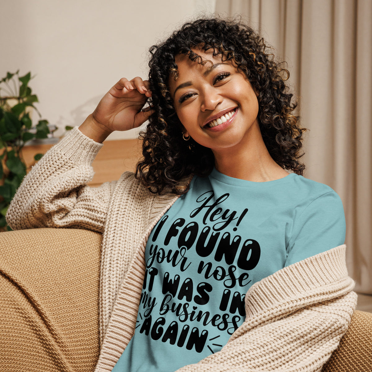 Lost and Found - Unraveling Mysteries in Cotton - Heather Blue Lagoon - T-Shirt