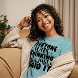 Speak Your Mind - Wear Your Thoughts Boldly - Heather Blue Lagoon - T-Shirt