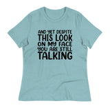 Speak Louder with Silence - The Face Tee - - T-Shirt