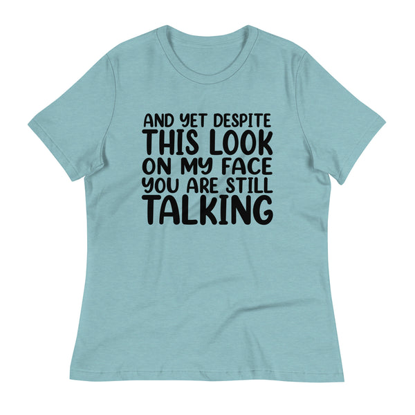 Speak Louder with Silence - The Face Tee - - T-Shirt