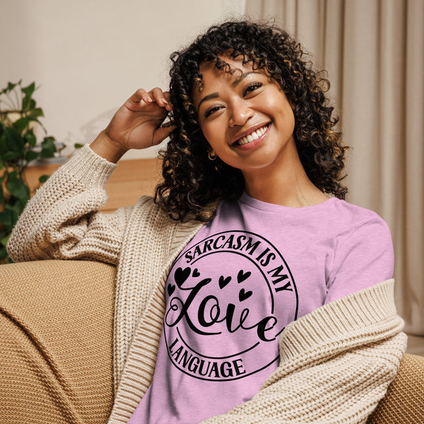 Sarcastic Soul - Love Language Shirt - Heather Prism Lilac - T-Shirt