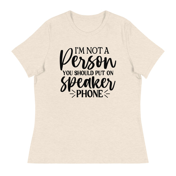 Speakerphone Alert - Fun Quote Tee - - T-Shirt