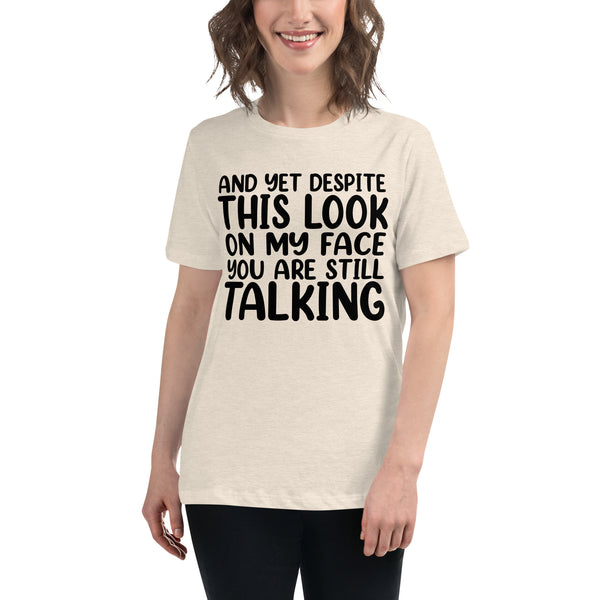 Speak Louder with Silence - The Face Tee - - T-Shirt