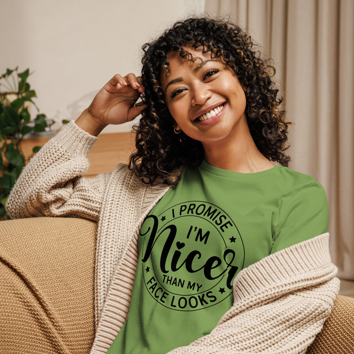 Nice Inside Out - Heavyweight Cotton Tee - Leaf - T-Shirt