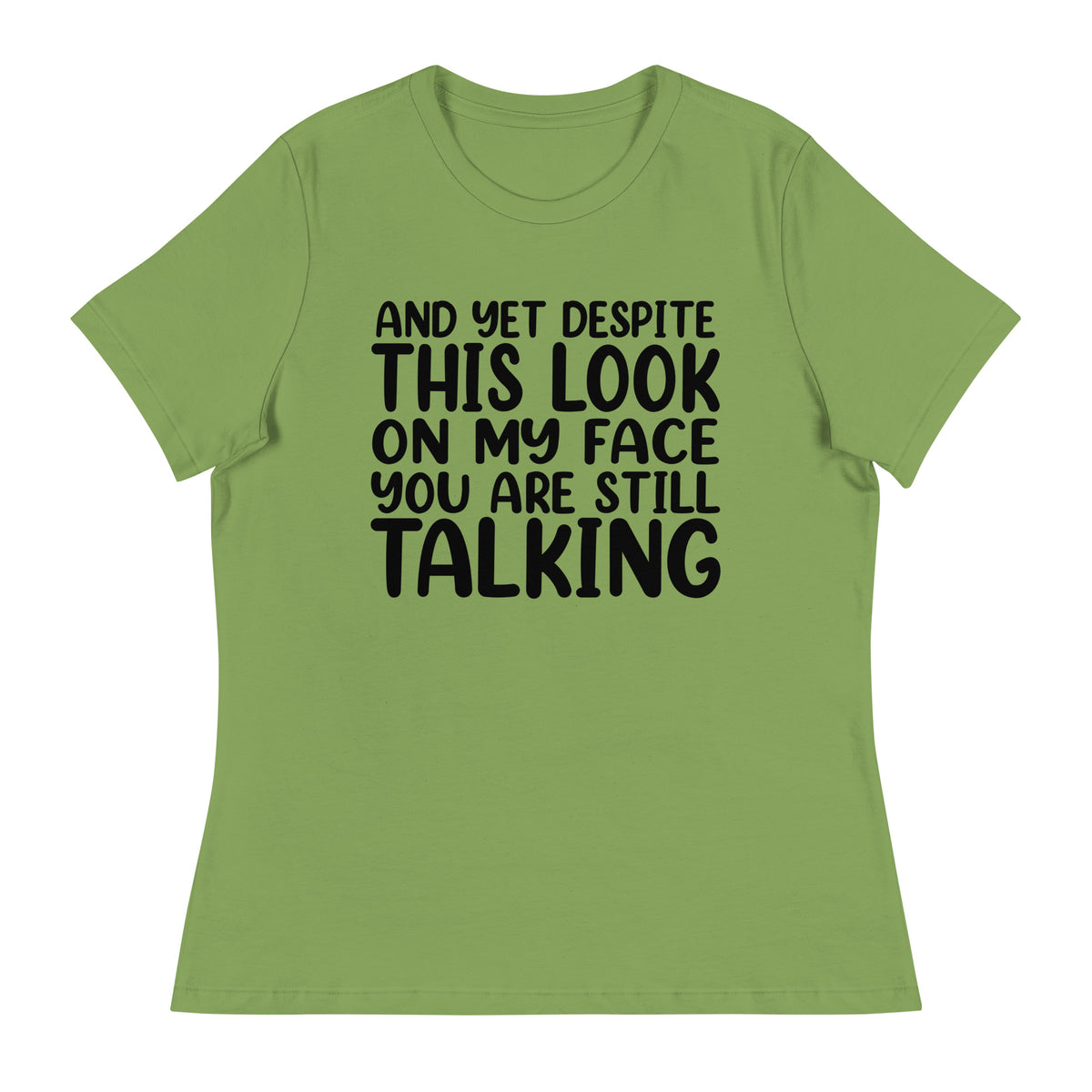 Speak Louder with Silence - The Face Tee - - T-Shirt