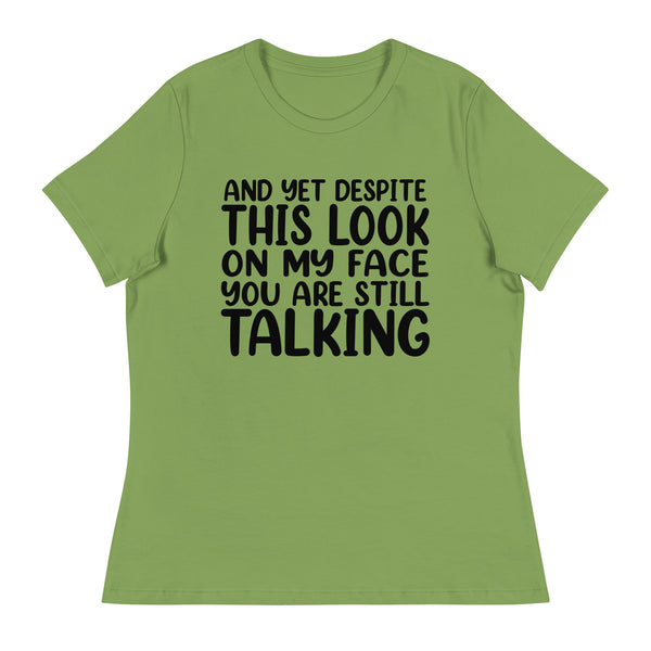 Speak Louder with Silence - The Face Tee - - T-Shirt