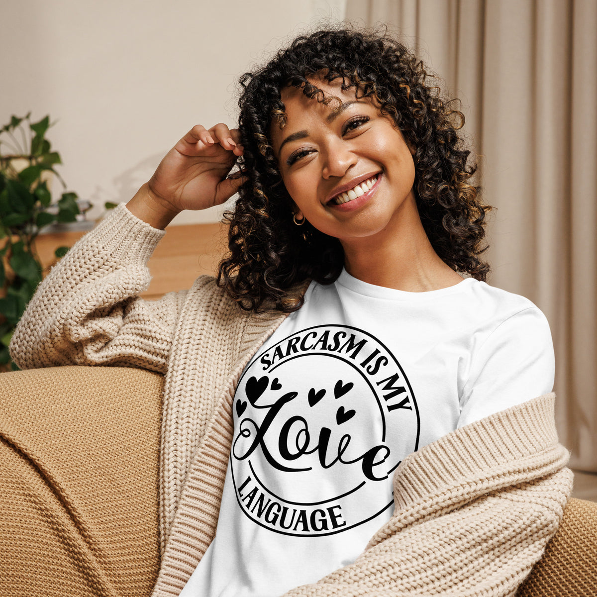 Sarcastic Soul - Love Language Shirt - White - T-Shirt