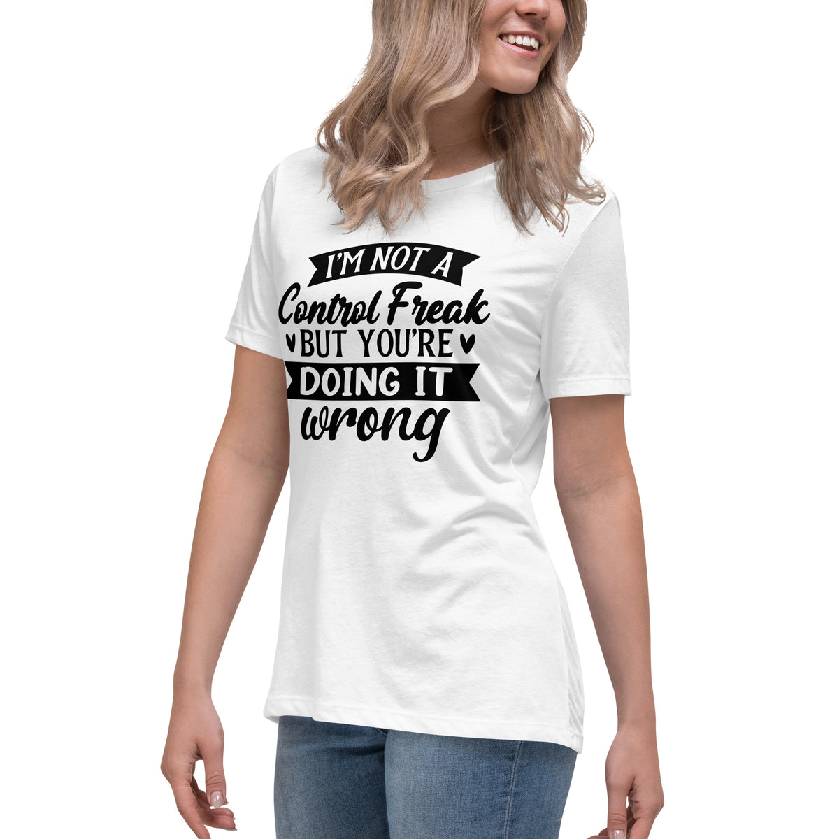 Assertive Style - Control Freak Quote Tee - - T-shirts