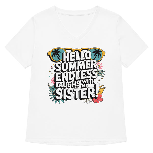 Women’s Summer Laughs Tee – Gift for Sister - Solid White Blend - T-shirt