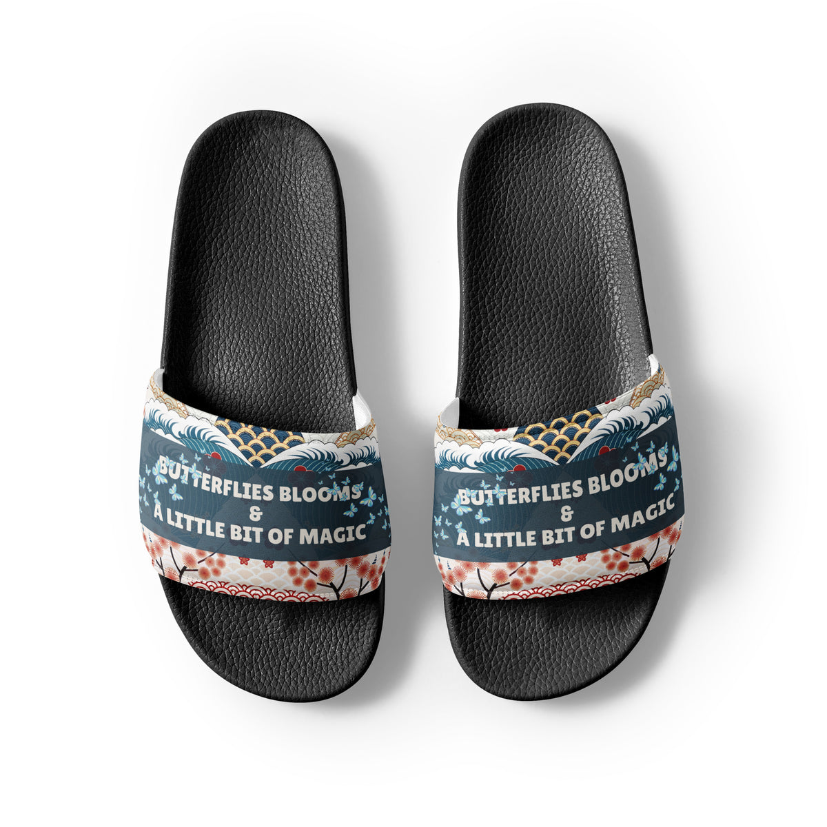 Gift for Her – “Butterflies & Blooms” Women’s Slides - - Slides