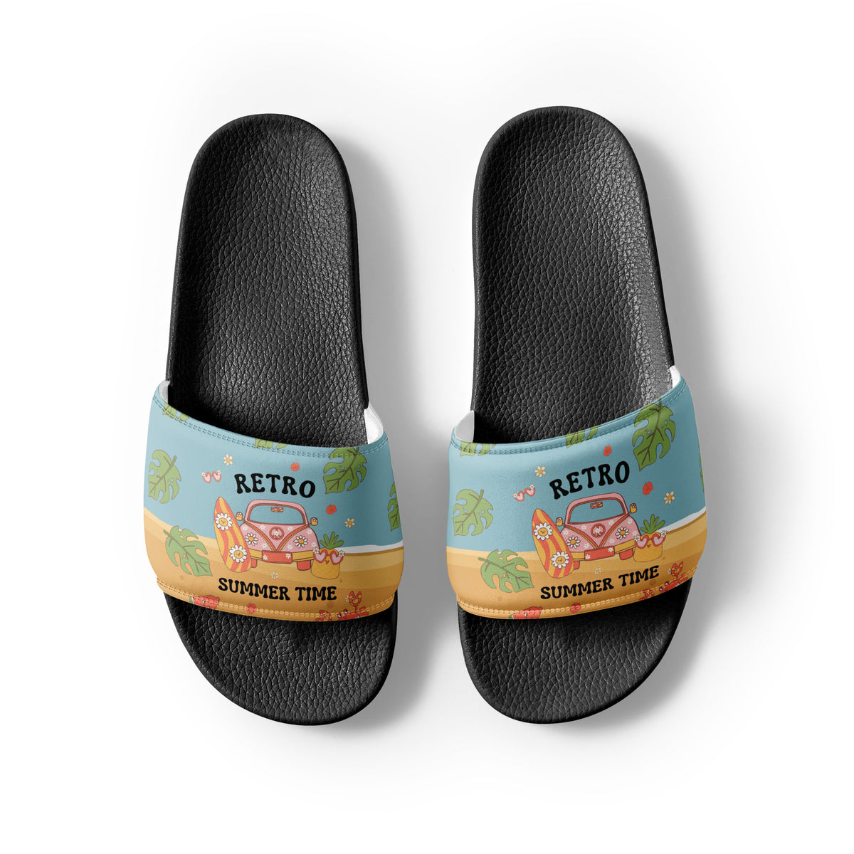 Retro Summer Women’s Slides – Gift for Best Friends - - Slides