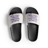 Gift for Her – “Besties & Butterflies” Women’s Slides - Black - Slides