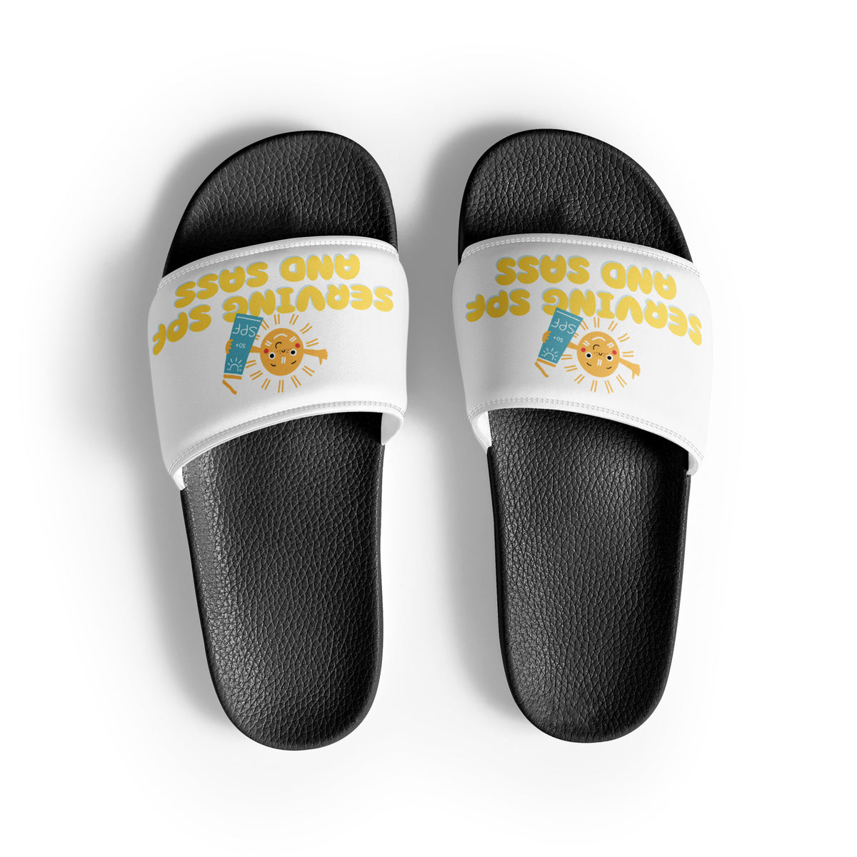 Sunshine Women's Slides – BFF Gift for Summer Fun - Black - Slides