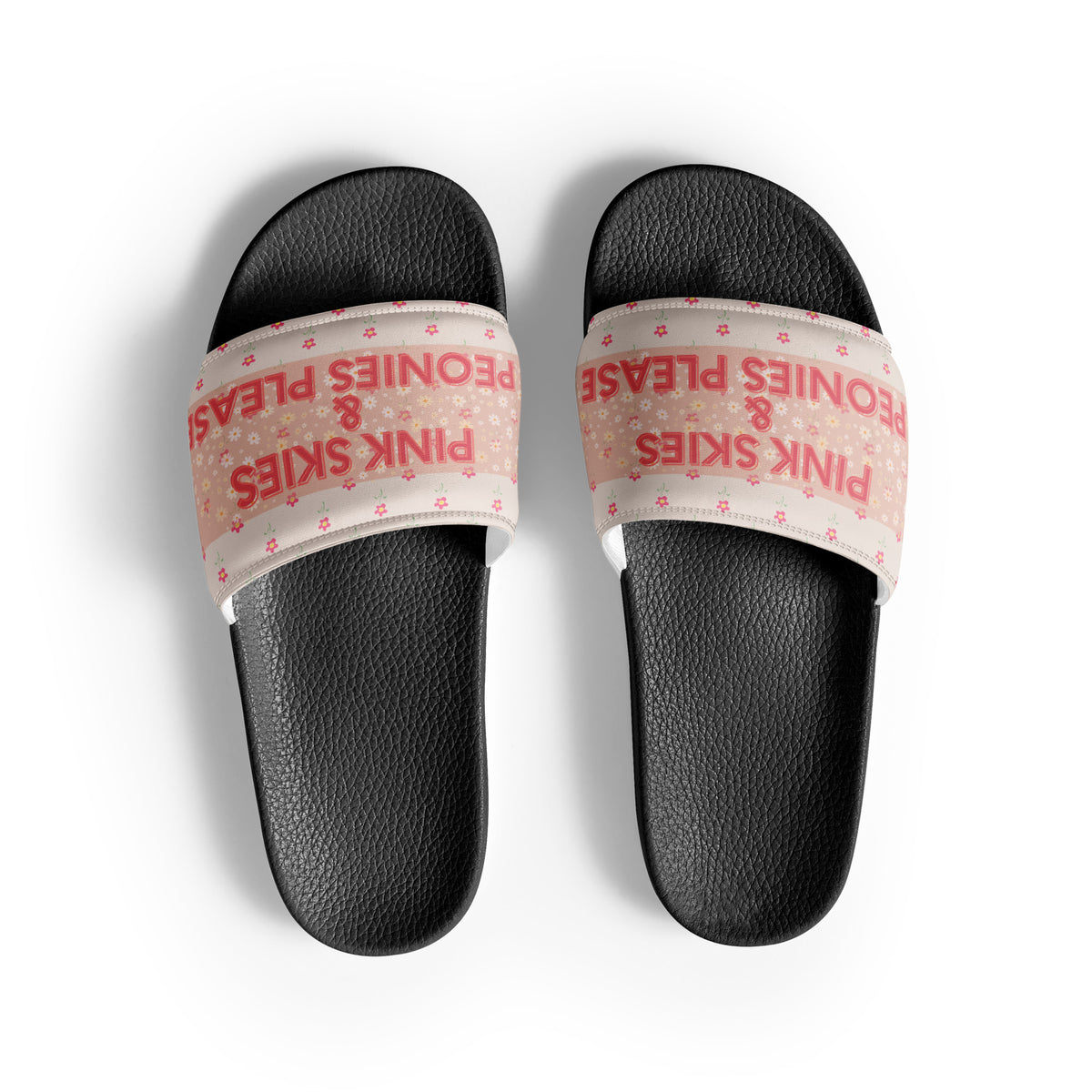Gift for Her: “Pink Skies” Women’s Slides - Black - Slides