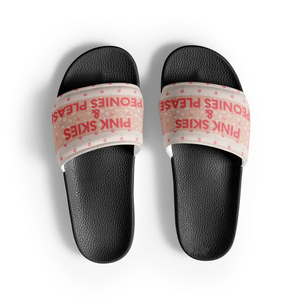 Gift for Her: “Pink Skies” Women’s Slides - Black - Slides