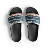 Gift for Her – “Butterflies & Blooms” Women’s Slides - Black - Slides