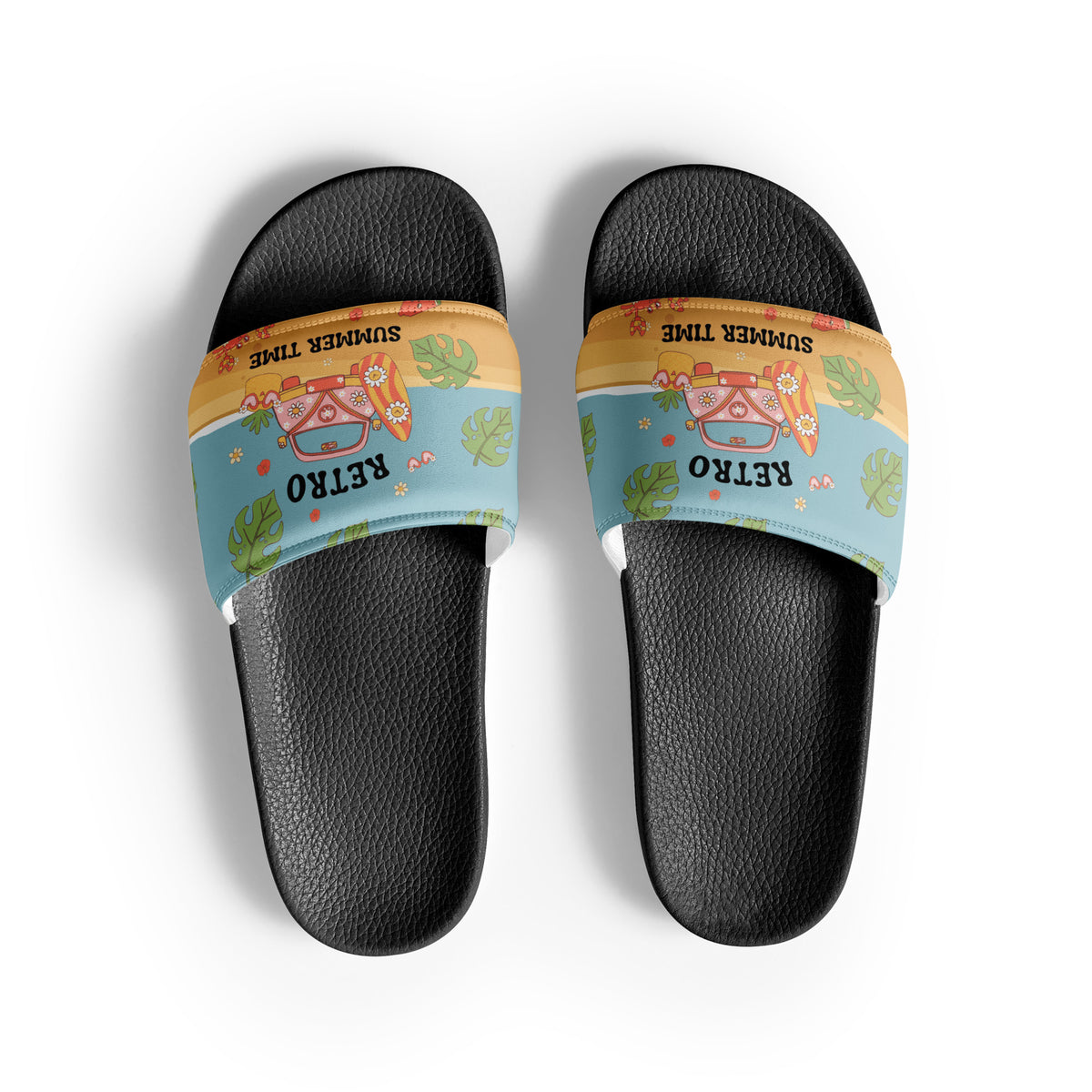Retro Summer Women’s Slides – Gift for Best Friends - - Slides
