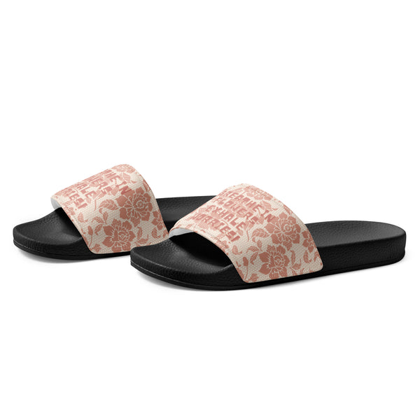 Mindful Gift for Her – “Floral Calm” Women’s Slides - - Slides