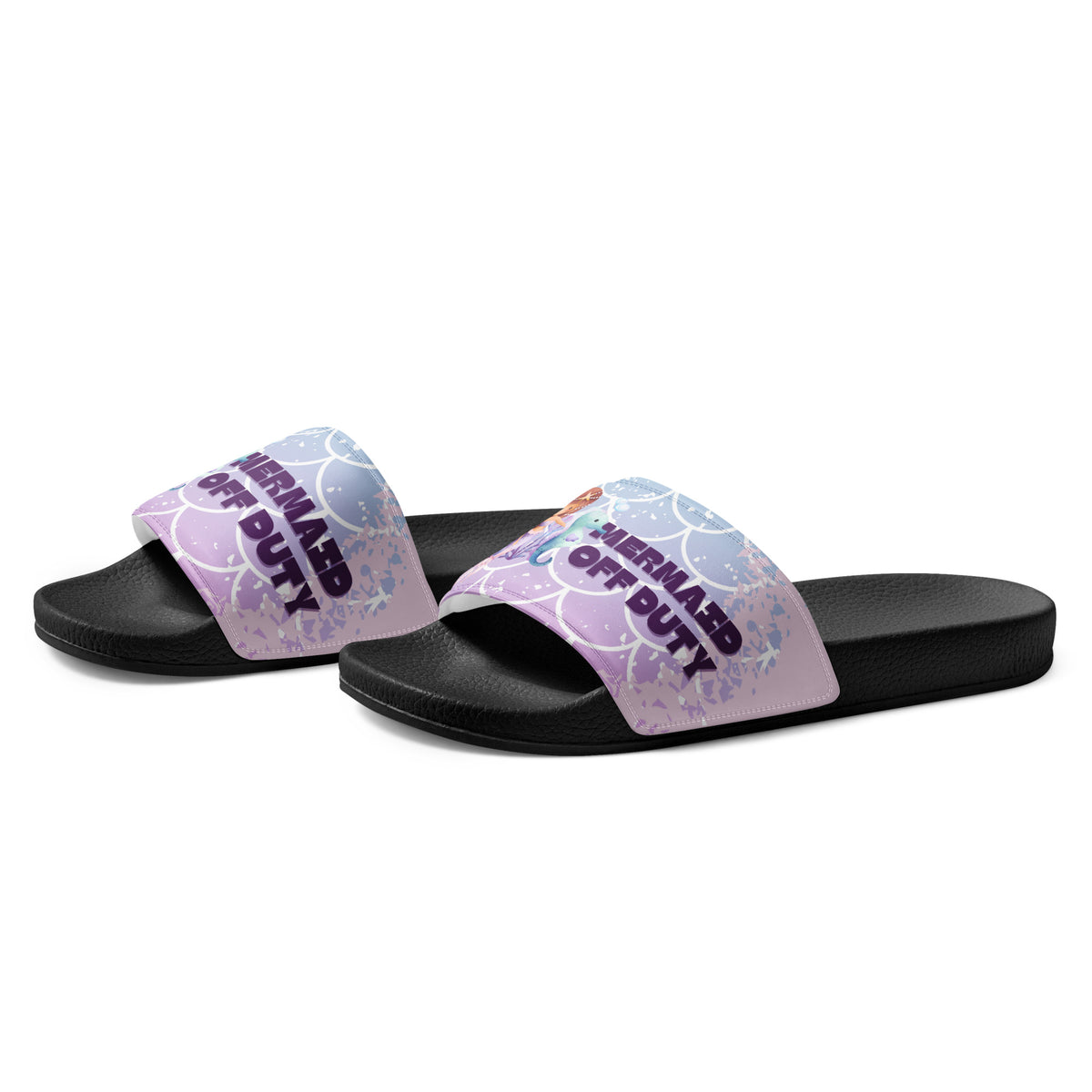 Gift for Her – “Mermaid Off Duty” Women’s Slides - - Slides