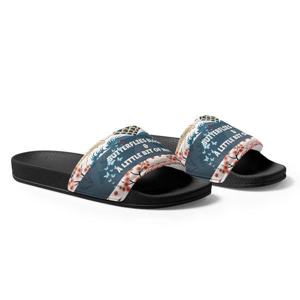 Gift for Her – “Butterflies & Blooms” Women’s Slides - - Slides