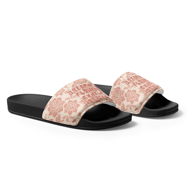 Mindful Gift for Her – “Floral Calm” Women’s Slides - - Slides