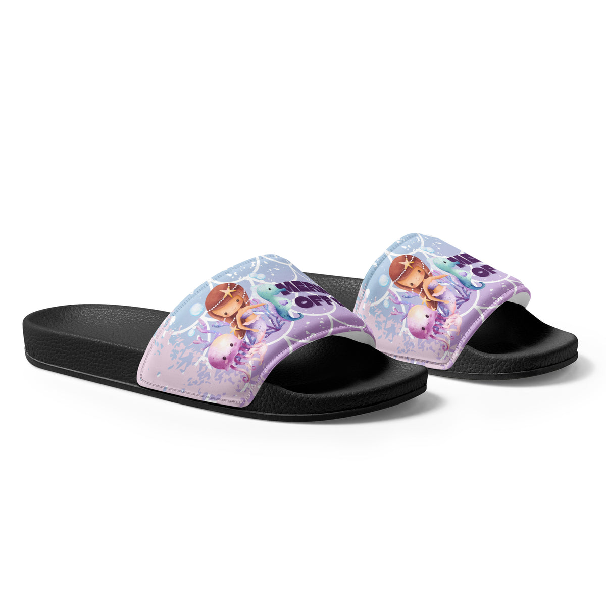 Gift for Her – “Mermaid Off Duty” Women’s Slides - - Slides