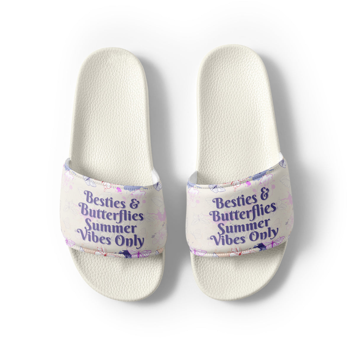 Gift for Her – “Besties & Butterflies” Women’s Slides - - Slides
