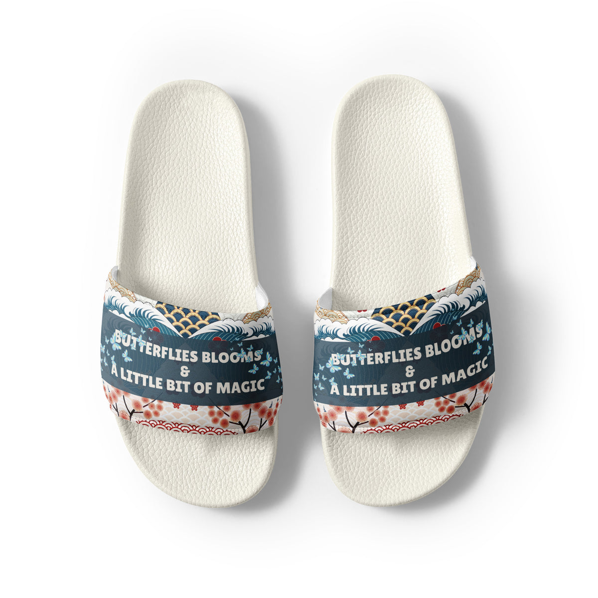 Gift for Her – “Butterflies & Blooms” Women’s Slides - - Slides