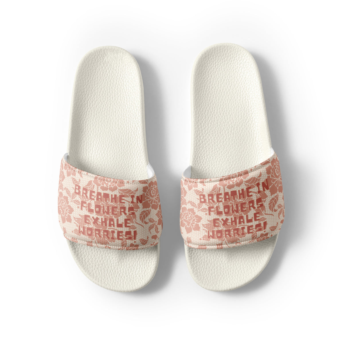 Mindful Gift for Her – “Floral Calm” Women’s Slides - - Slides