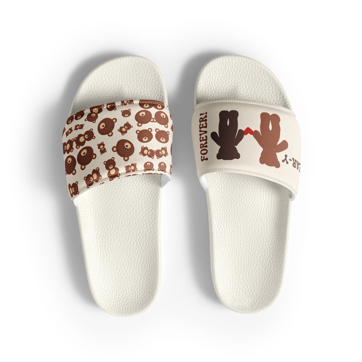Bear-y Best Friends Forever – Cozy Slides - White - Slides