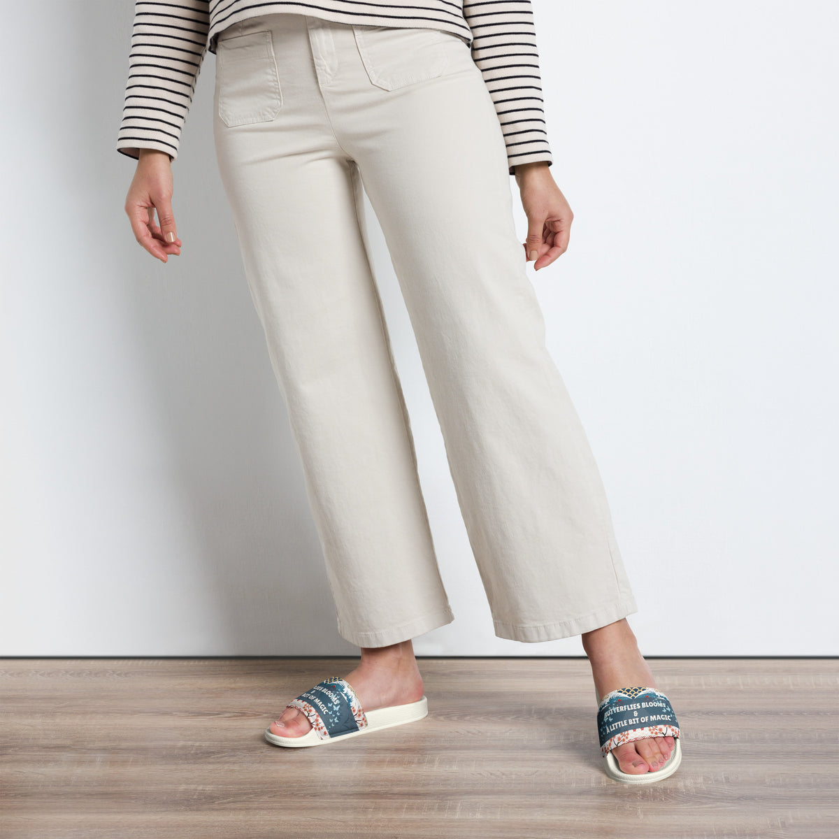 Gift for Her – “Butterflies & Blooms” Women’s Slides - - Slides