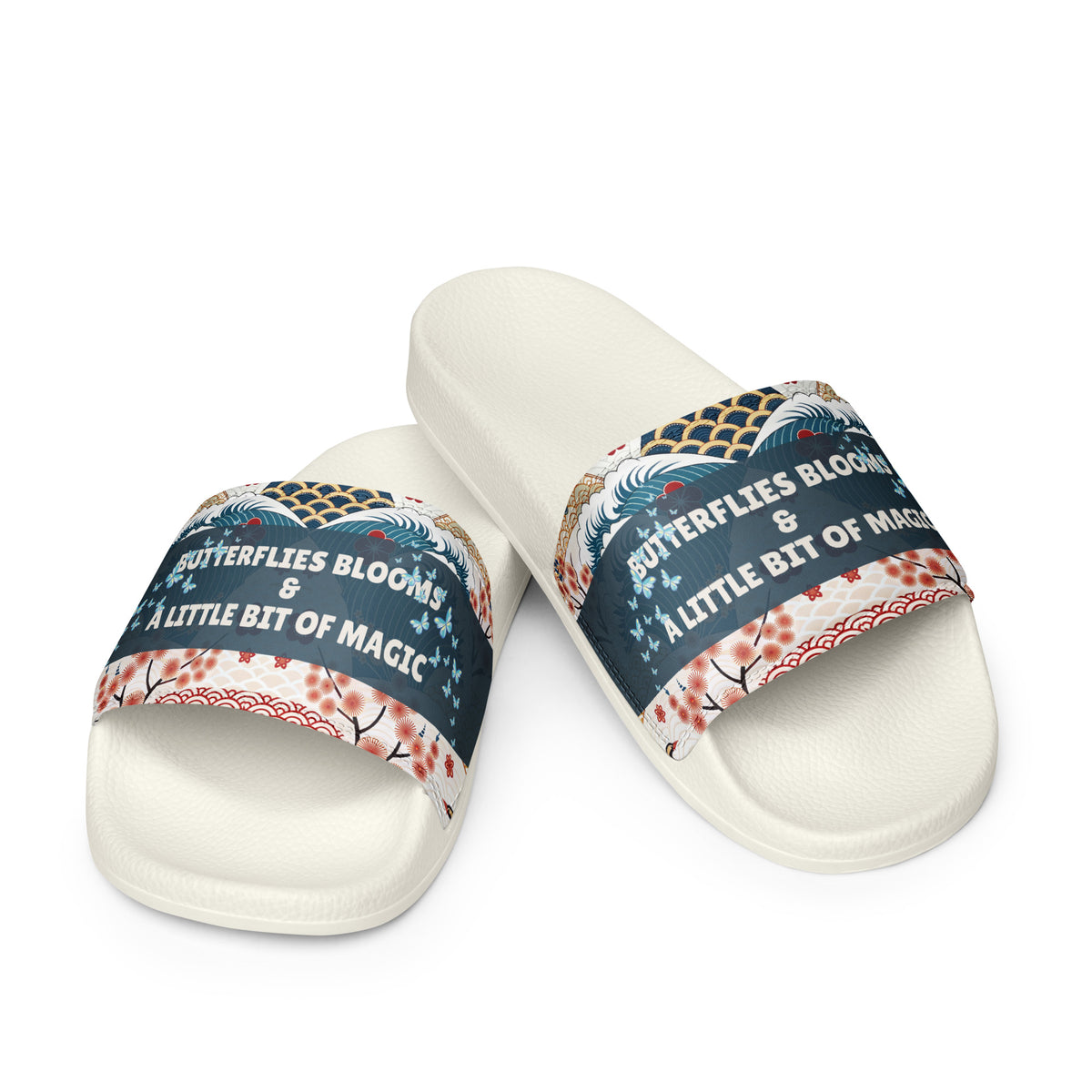 Gift for Her – “Butterflies & Blooms” Women’s Slides - - Slides