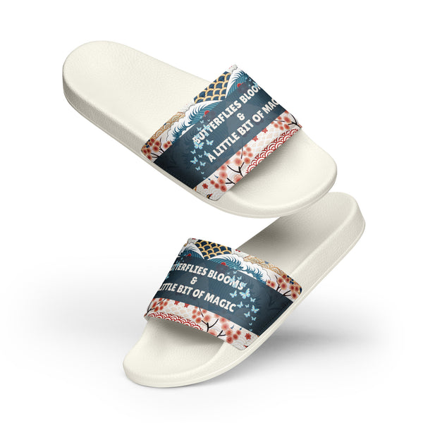 Gift for Her – “Butterflies & Blooms” Women’s Slides - - Slides