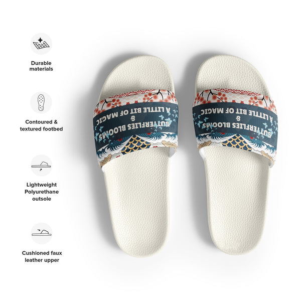 Gift for Her – “Butterflies & Blooms” Women’s Slides - - Slides