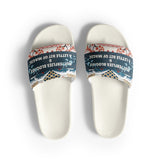 Gift for Her – “Butterflies & Blooms” Women’s Slides - White - Slides