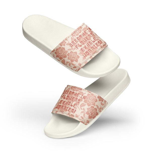 Mindful Gift for Her – “Floral Calm” Women’s Slides - - Slides