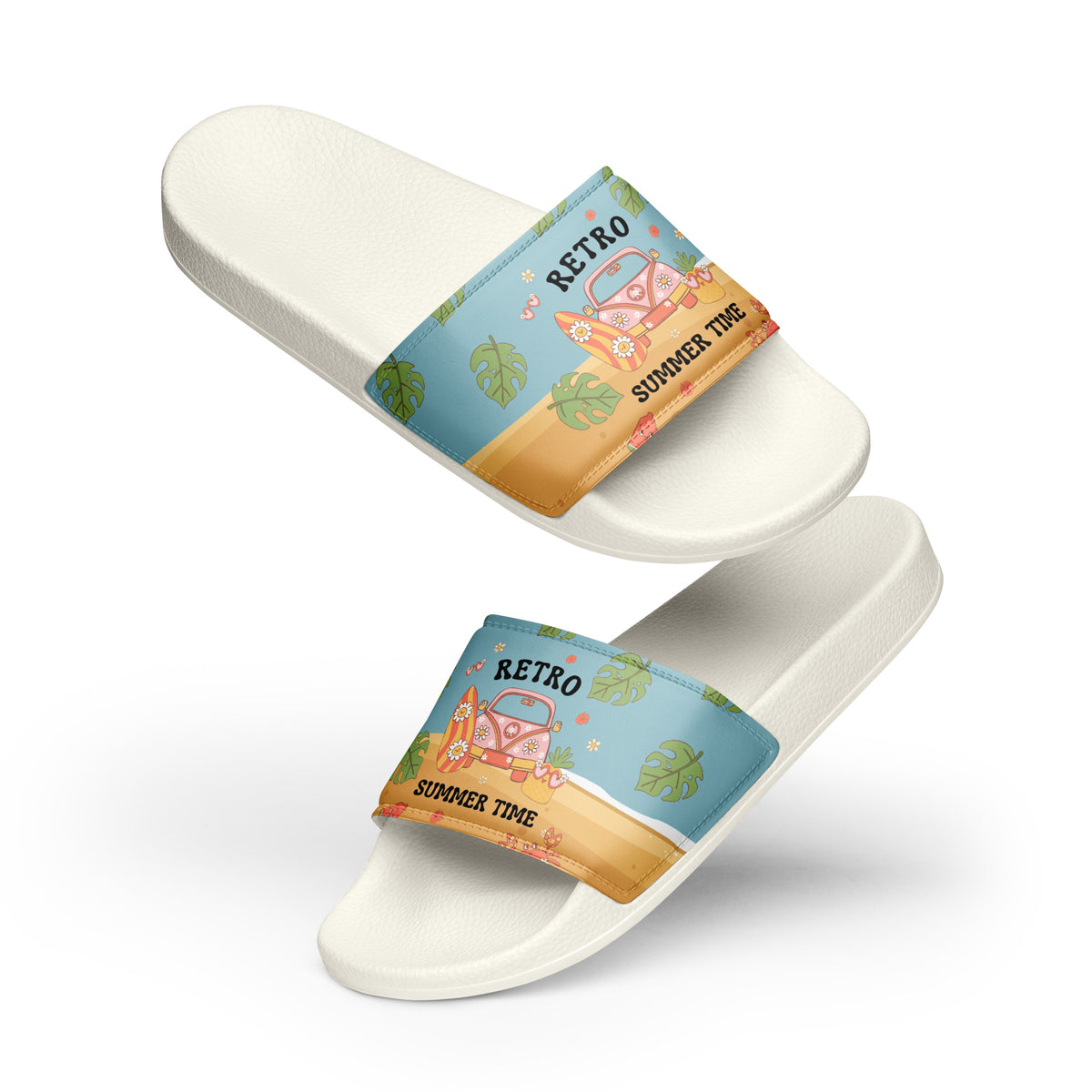 Retro Summer Women’s Slides – Gift for Best Friends - - Slides